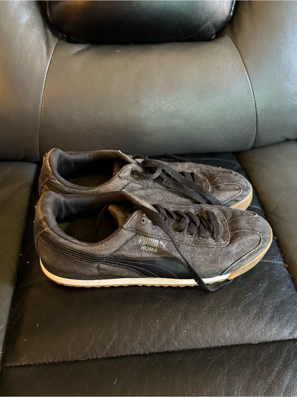 Puma Men's Roma Denim Gum Sneakers